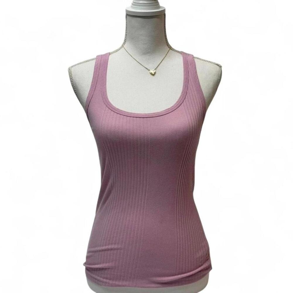 Aerie pink ribbed tank top Size XS full length + fitted